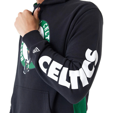 Neu Era NBA Boston Celtics Mesh Panel Oversized Pullover Hoodie