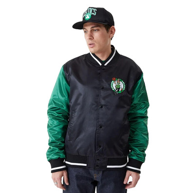 Neue Era NBA Boston Celtics Satin Bomber "Black-Kelly Green"