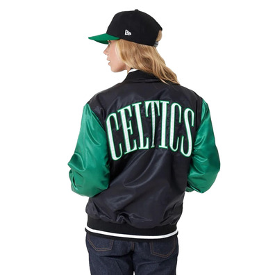 Neue Era NBA Boston Celtics Satin Bomber "Black-Kelly Green"