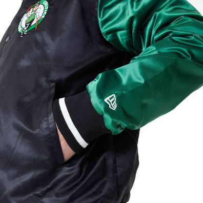 Neue Era NBA Boston Celtics Satin Bomber "Black-Kelly Green"