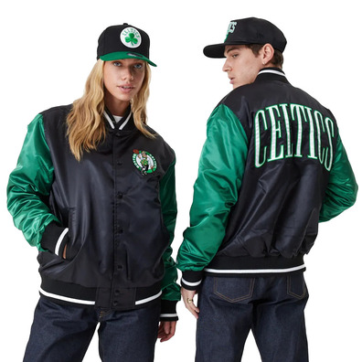 Neue Era NBA Boston Celtics Satin Bomber "Black-Kelly Green"