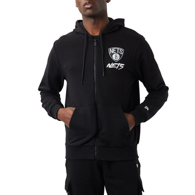 Neue Era NBA Brooklyn Nets Script Logo FZ Hoodie "Black"