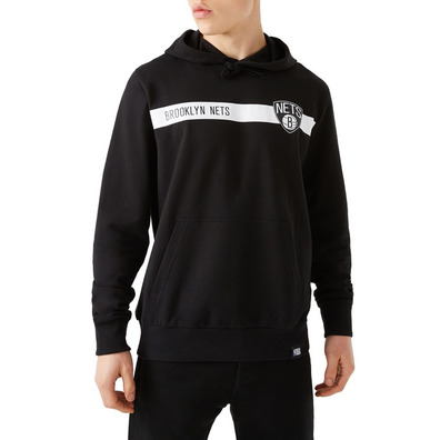 New Era NBA Brooklyn Nets Team Logo Stripe Po Hoodie