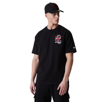 Neue Ära NBA Chicago Bulls Basketball Graphic Tee "Black"