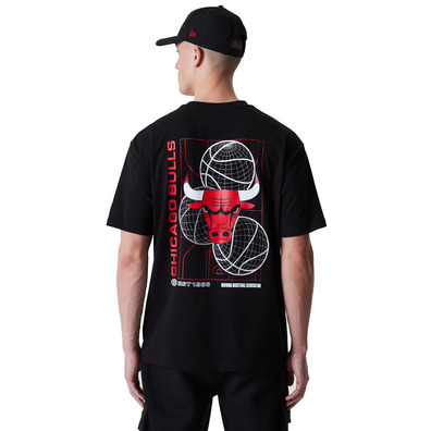 Neue Ära NBA Chicago Bulls Basketball Graphic Tee "Black"