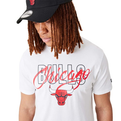 Neu Era NBA Chicago Bulls NBA Script Tee "Weiß"