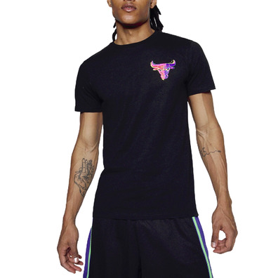 Neu Era NBA Chicago Bulls Neon Zurück Graphic Logo Tee "Schwarz"