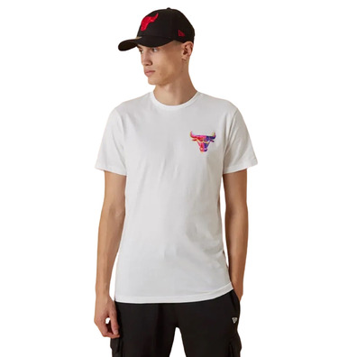 Neu Era NBA Chicago Bulls Neon Zurück Graphic Logo Tee "Weiß"