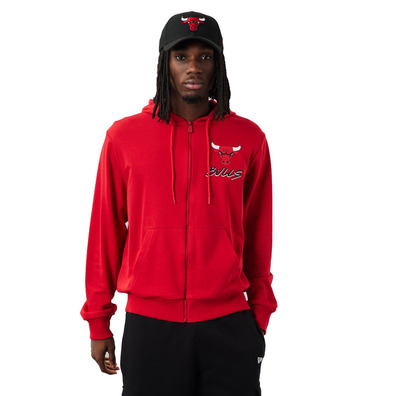 Neue Era NBA Chicago Bulls Script Logo FZ Hoodie "Red"