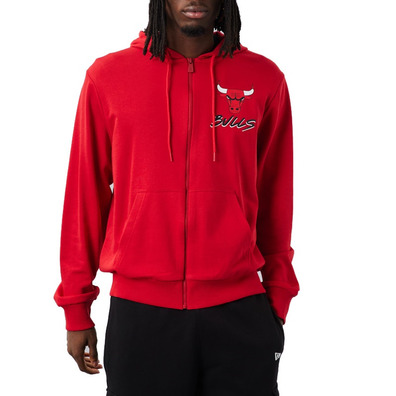 Neue Era NBA Chicago Bulls Script Logo FZ Hoodie "Red"