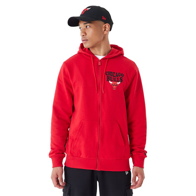 Neu Era NBA Chicago Bulls Script Red Full Zip Hoodie