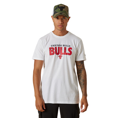 Neu Era NBA Chicago Bulls Wordmark Court Infill T-Shirt "White"