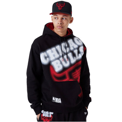 Neu Era NBA Chicago Bulls Logo vergrößert Neon Pollover Hoodie