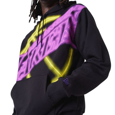 Neu Era NBA L.A. Lakers Logo vergrößert Neon Pollover Hoodie