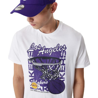 Neu Era NBA L.A. Lakers Basketball Graphic T-Shirt "White"