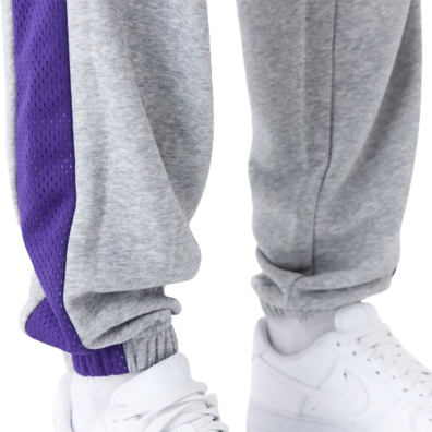 Neu Era NBA L.A Lakers Mesh Panel Grau entspannt Jogger