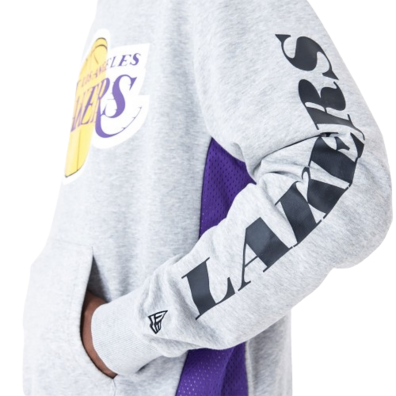 Neu Era NBA L.A. Lakers Mesh Panel Oversized Pullover Hoodie