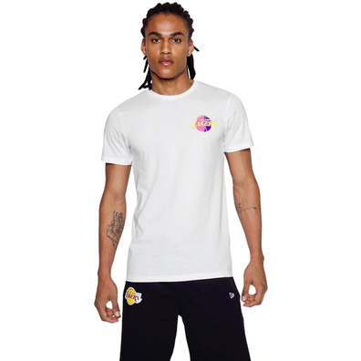 Neu Era NBA L.A Lakers Neon Zurück Graphic Logo Tee "Weiß"