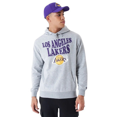 Neu Era NBA L.A. Lakers Script Oversized Pullover Hoodie "Grey"