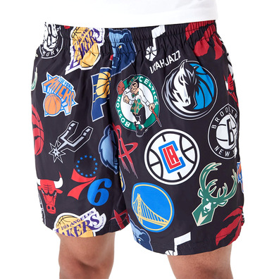 Neu Era NBA Logo Team Alle Over Print Shorts