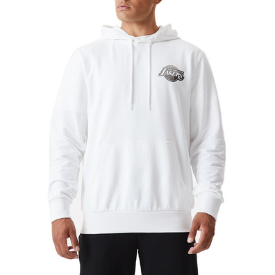 New Era NBA Los Angeles Lakers Metallic Hoodie "White-Silver"