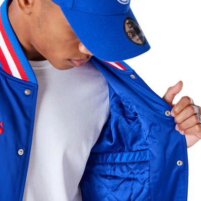 Neue Era NBA Philadelphia 76ers Satin Bomberjacke "Blue"