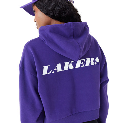 Neu Era NBA Womens L.A Lakers Team Logo Crop Pullover Hoodie