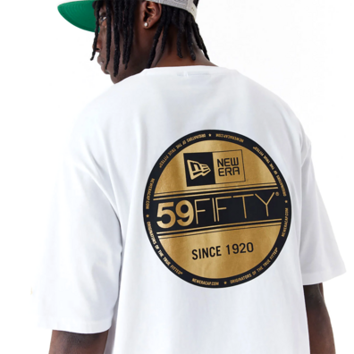 New Era NY Sticker Oversized T-Shirt "White "