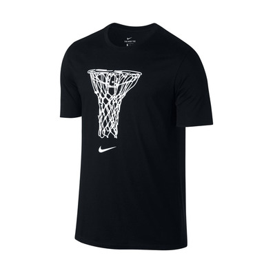 Nike Camiseta Trockene Korbzeichnung (010/schwarz/weiß)