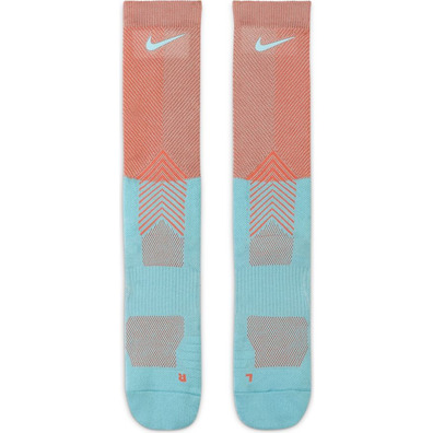 Nike Elite Crew Basketball Socken "Bright Coral/Copa/Silver"