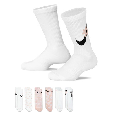 Nike Everyday Plus Cushioned Kids\' Crew Socken (6 Paare)