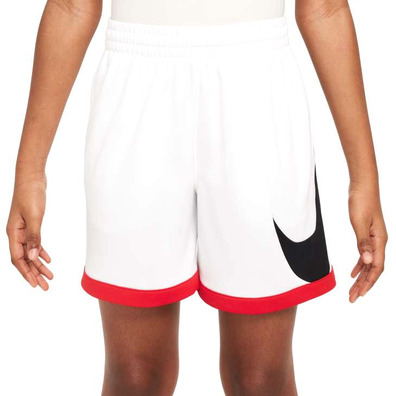 Nike Kids Swoosh Multi+ Dri Fit Short "White/Black/Red"