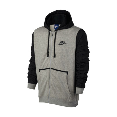 Nike Sportswear Hoodie Fz Flc Hybrid (063/dk grau/schwarz/schwarz)