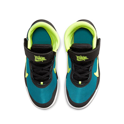 Nike Team Hustle D 10 FlyEase (PS) "Spruce Volt"