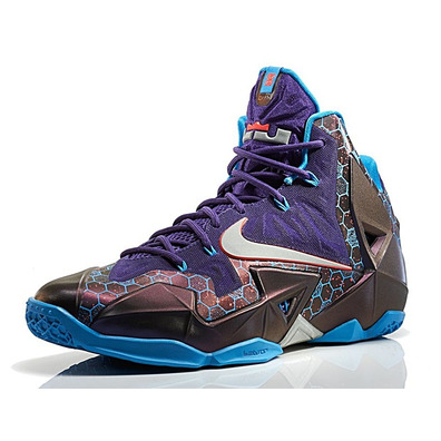 Lebron XI "Summit Lake Hornets" (500/purple/azul/negro/grit)