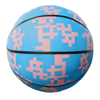 Top Basketaball Ball "I Cam Play Light Blue-Pink" (Größe 5)