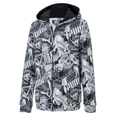 Puma Junior Alpha AOP Kapuzenjacke TR