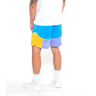 Puma Basketball Drop Step Short "Bleu Azur-Hot Coral"