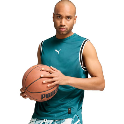 Puma Basketball gewinnen Schuss Mesh Tank "Cold Green"