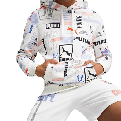 Puma CLASSICS GEN. PUMA AOP Hoodie TR "White-AOP"