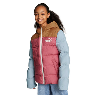 Puma Junior Farbblock Polyball Kapuzenjacke