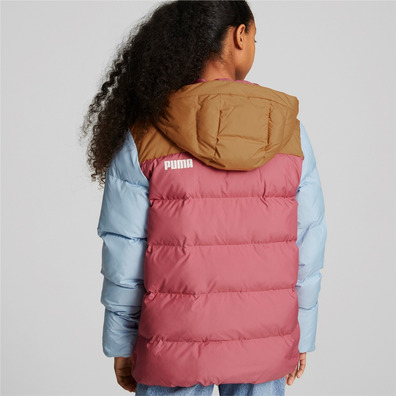 Puma Junior Farbblock Polyball Kapuzenjacke