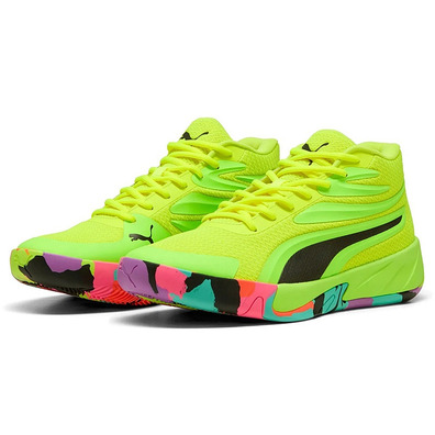 Puma Court Pro Marble Junior "Yellow Alert-Green Glare"