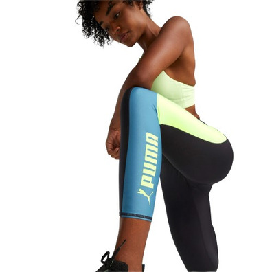 Puma Fit Eversculpt Color Block HW 7/8 Tight "Black-Speed Green"