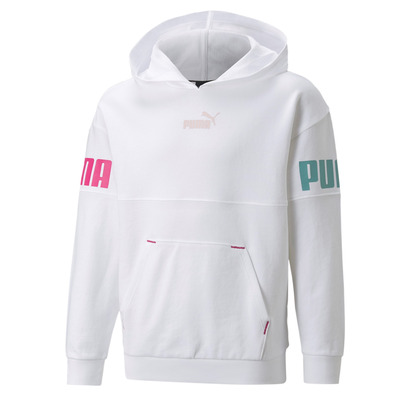 Puma Mädchen Power Colorblock Hoodie TR "Weiß"