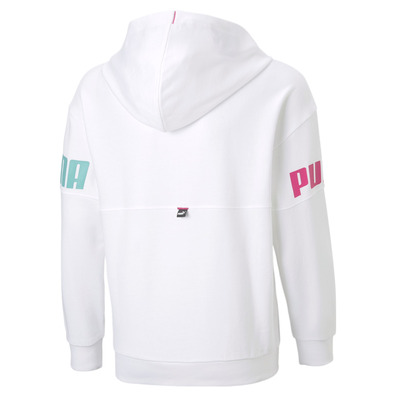 Puma Mädchen Power Colorblock Hoodie TR "Weiß"