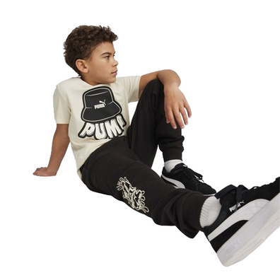 Puma Junior ESS+ MID 90er Graphic Tee B "Alpine Snow"