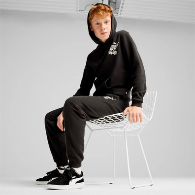 Puma Junior ESS+ MID 90er Hoodie FL B "Schwarz"