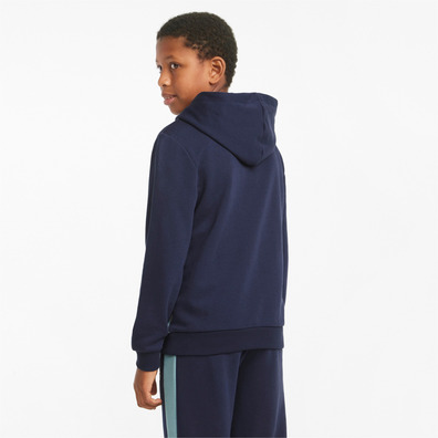 Puma Junior Essentials+ Colorblock Hoodie TR B "Peacoat"