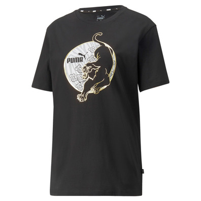 Puma Tiger Graphic Boyfriend Tee "Schwarz"